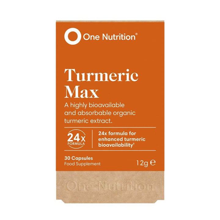 One Nutrition Turmeric Max organic turmeric extract supplement with 24x bioavailability in 30 capsules