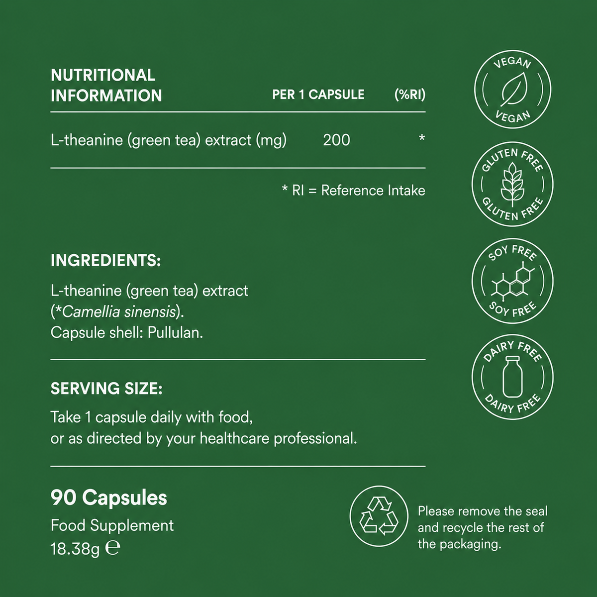 supplement facts (Camellia sinensis)